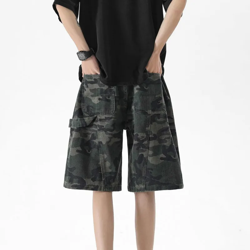 Imcrasy Denim Shorts Unisex Camouflage-4