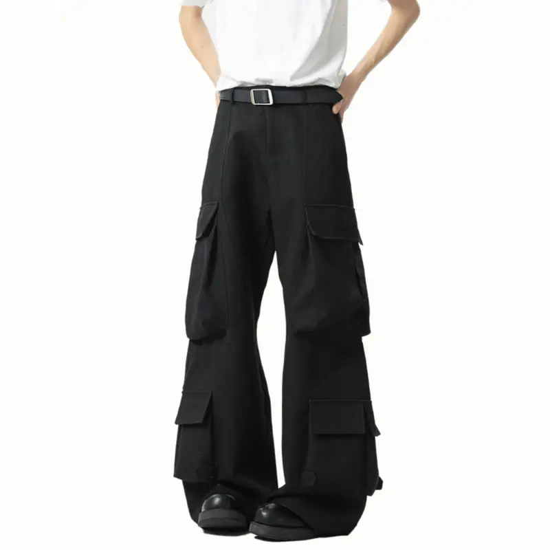 Imcrasy Cargo Pants Unisex Black-4