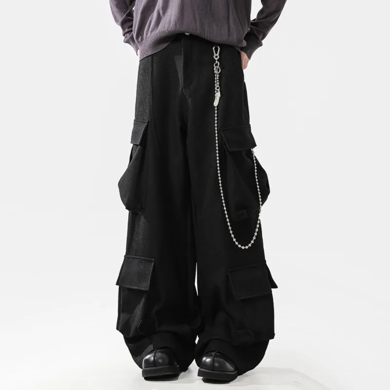 Imcrasy Cargo Pants Unisex Black-6