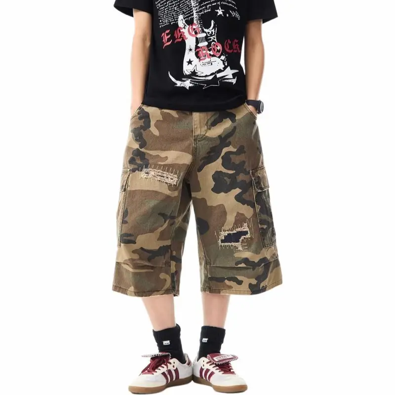 Imcrasy Denim Shorts Unisex Camouflage-2