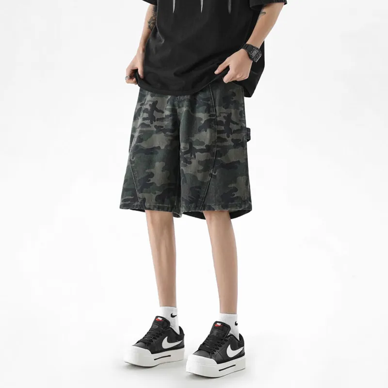 Imcrasy Denim Shorts Unisex Camouflage-3