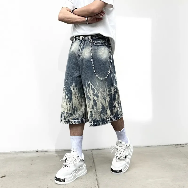 Imcrasy Denim Shorts Unisex Blue-2