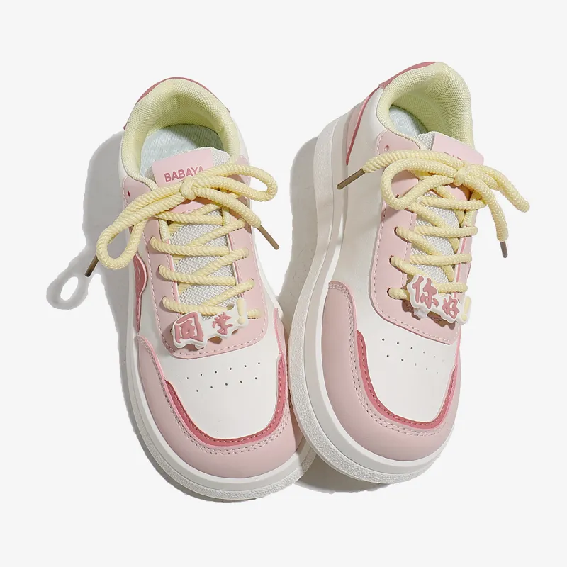 Babaya Lightweight Breathable Height Increasing Low Top Skateboard Shoes Women's-7