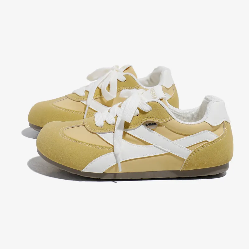 Babaya Casual Shoes Women's Low Top Beige/Pink/Yellow-1