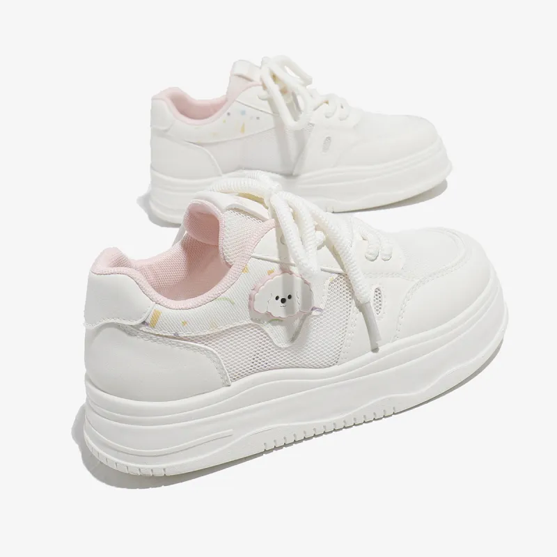 Babaya Korean Style Lightweight Platform Height Increasing Skateboard Shoes Women's-5