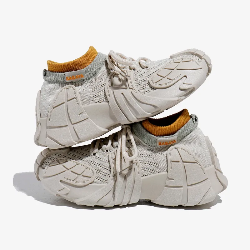 Babaya Chunky Sneakers Women's Low Top Beige/Pink/Yellow/Dragon Fruit/Black-2