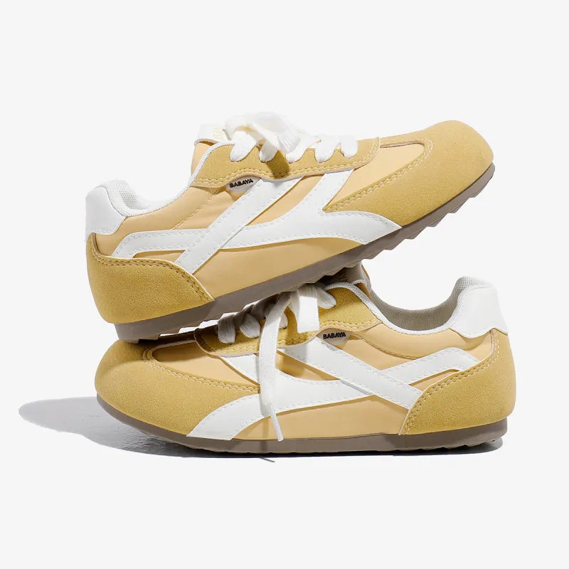 Babaya Casual Shoes Women's Low Top Beige/Pink/Yellow-2