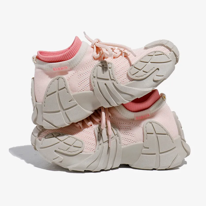Babaya Chunky Sneakers Women's Low Top Beige/Pink/Yellow/Dragon Fruit/Black-7