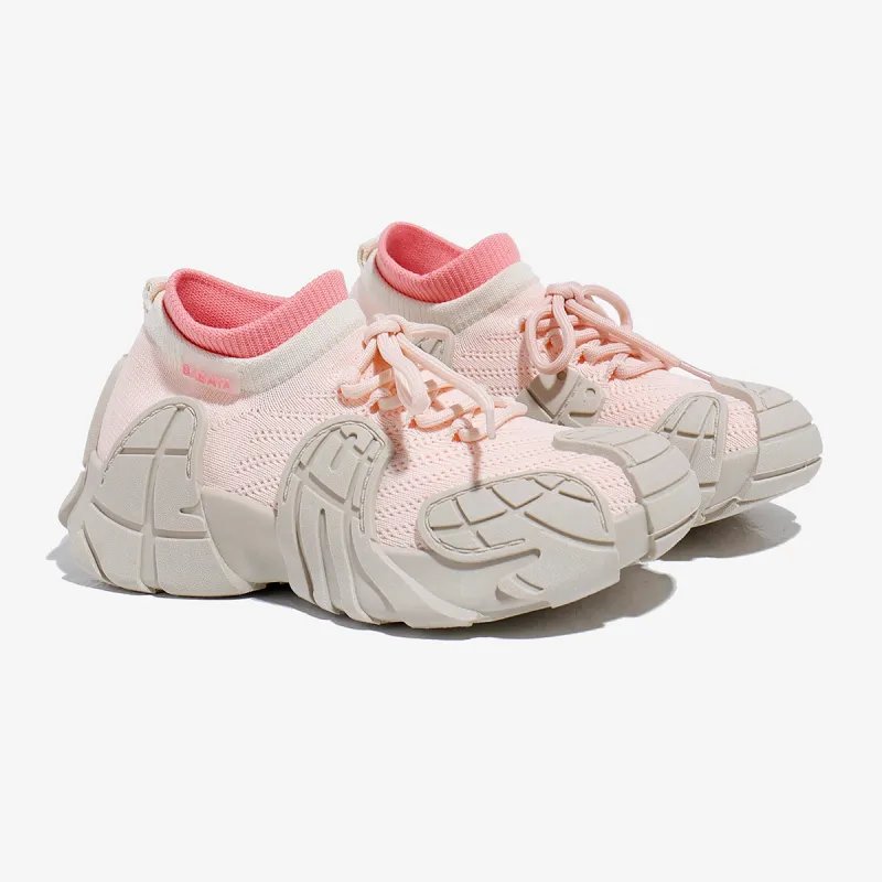 Babaya Chunky Sneakers Women's Low Top Beige/Pink/Yellow/Dragon Fruit/Black-8
