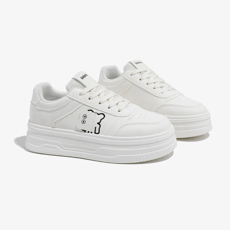 Babaya Skateboard Shoes Women's Low Top Beige Burgundy/Beige-8