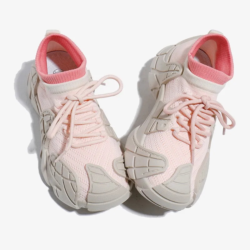 Babaya Chunky Sneakers Women's Low Top Beige/Pink/Yellow/Dragon Fruit/Black-9