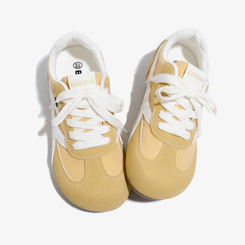 Babaya Casual Shoes Women's Low Top Beige/Pink/Yellow-4