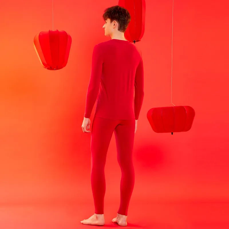 Red Bean Thermal Set Men's China Red-1