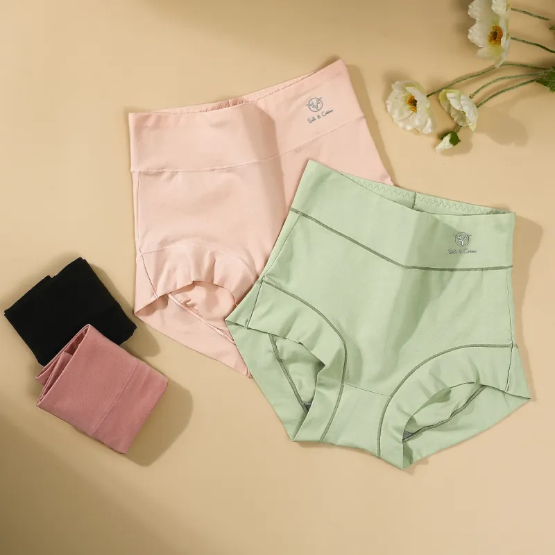 Red Bean Underpants Women's 4 Pack Caramel/Light Pink/Hepburn Black/Avocado Green-2