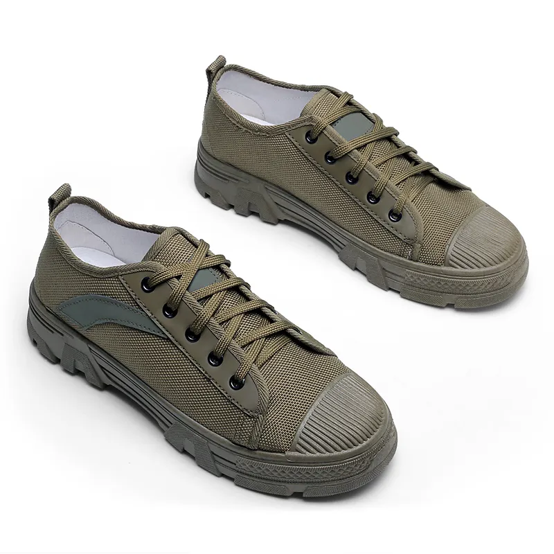 Strongman Casual Shoes Men Low Top Coffee/Green-9