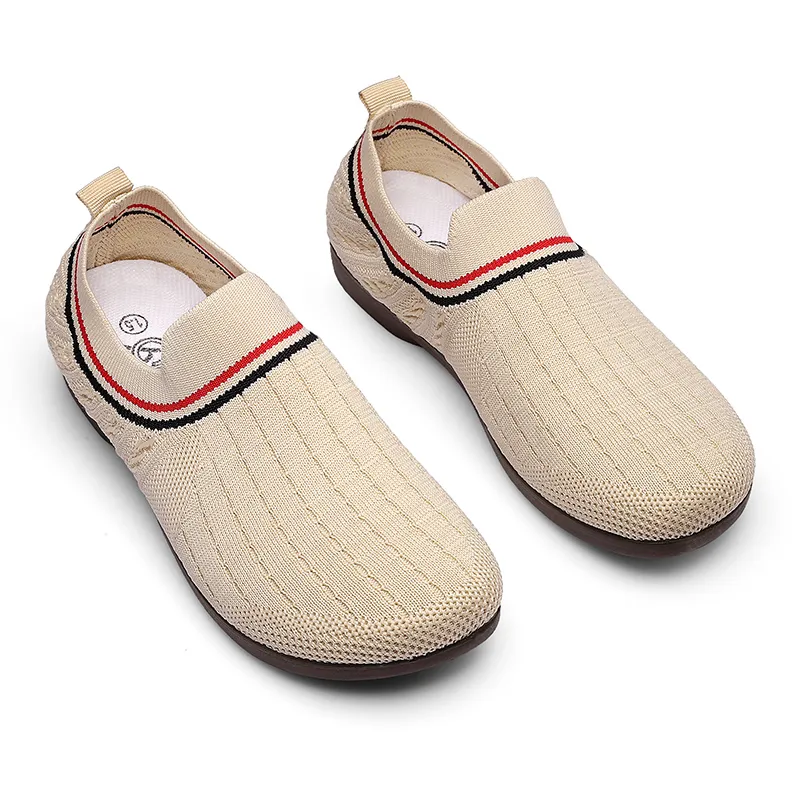 Strongman Casual Shoes Women's Low Top Black/Beige-8