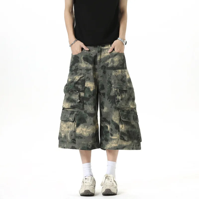 TELENT Denim Shorts Unisex Camouflage-4
