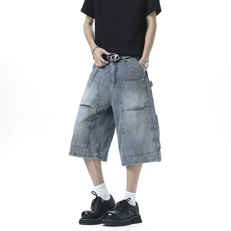 TELENT Denim Shorts Unisex Blue-2