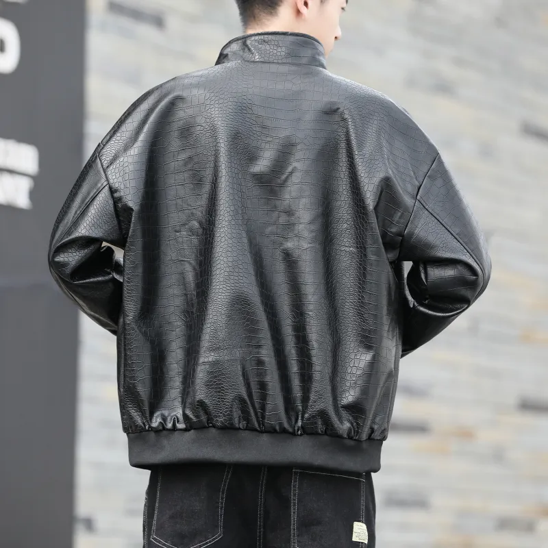 TELENT Leather Jacket Unisex Black-14
