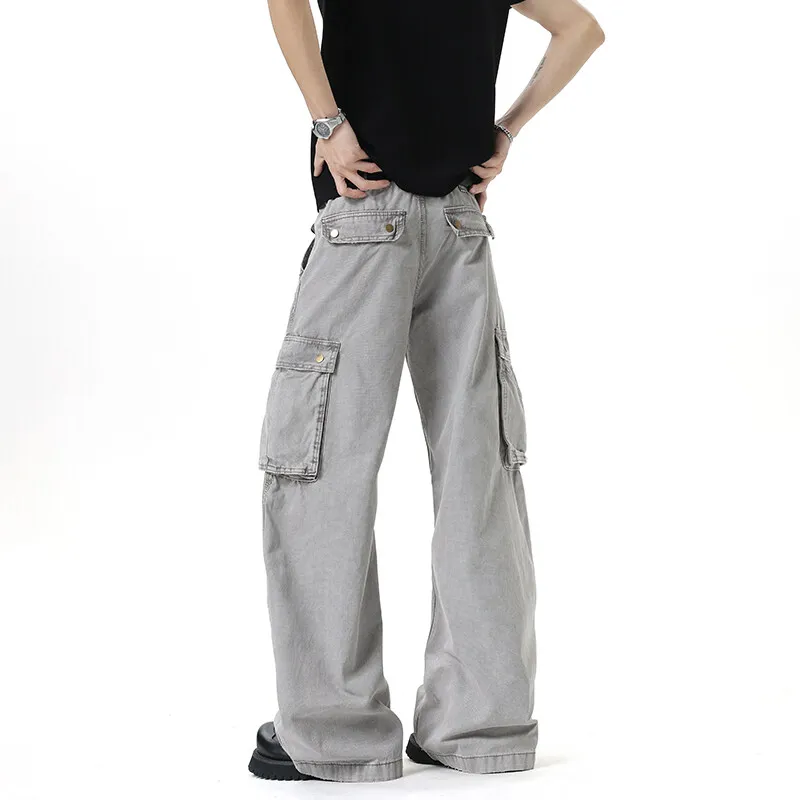 TELENT Cargo Pants Unisex Light Gray-2