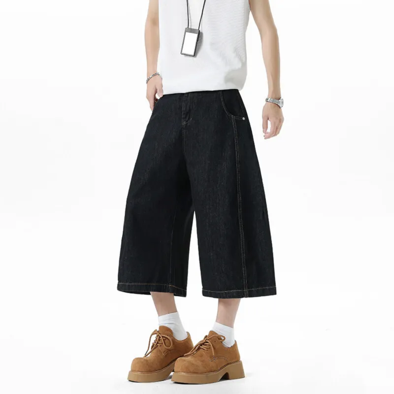 TELENT Denim Shorts Unisex Black-2