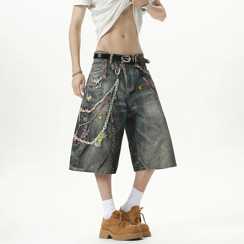 TELENT Denim Shorts Unisex Blue-4