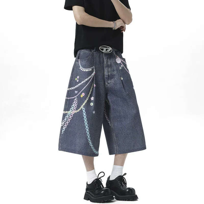 TELENT Denim Shorts Unisex Blue-5