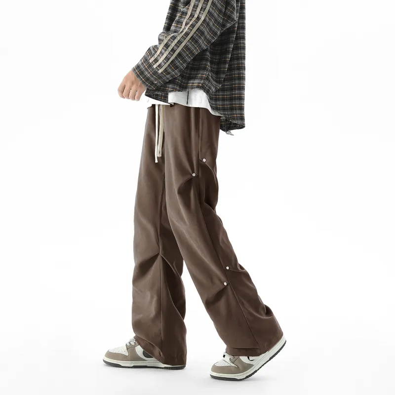 TELENT Casual Pants Unisex Rose Red-25