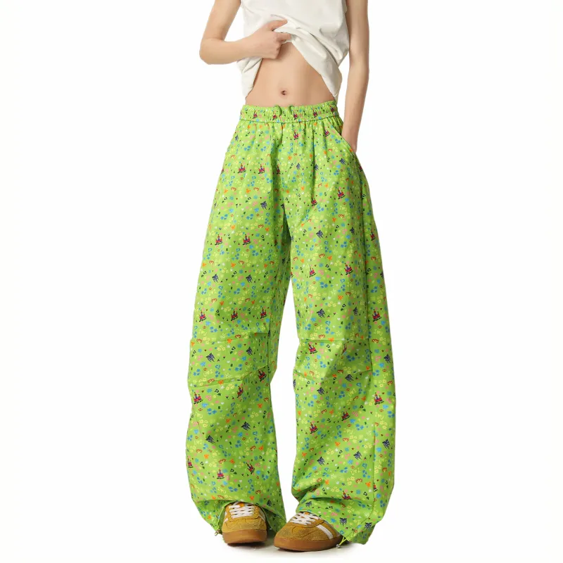 TESTUNG Casual Pants Unisex Green-2