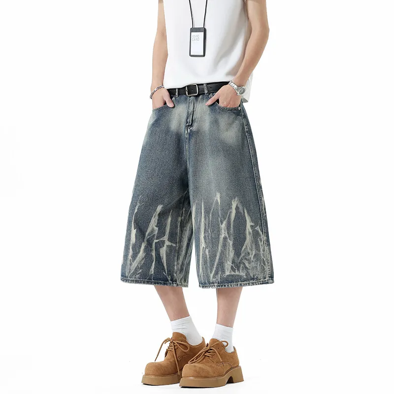 TELENT Denim Shorts Unisex Blue-4
