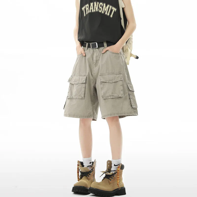 TELENT Cargo Shorts Unisex Khaki-4