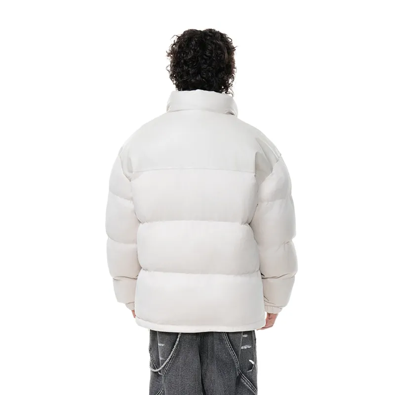 TELENT Puffer Jacket Coat Unisex White-7