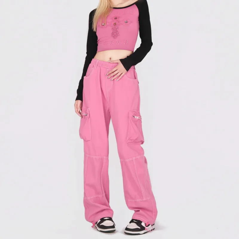 TELENT Jeans Women's Rose Red-3