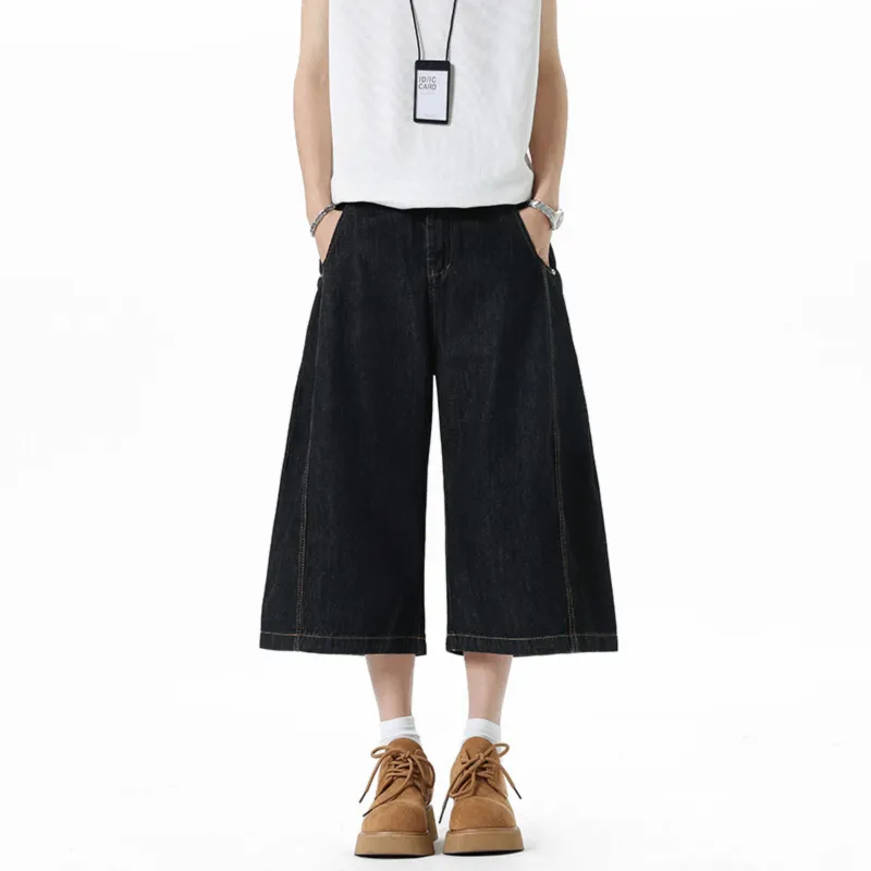TELENT Denim Shorts Unisex Black-3