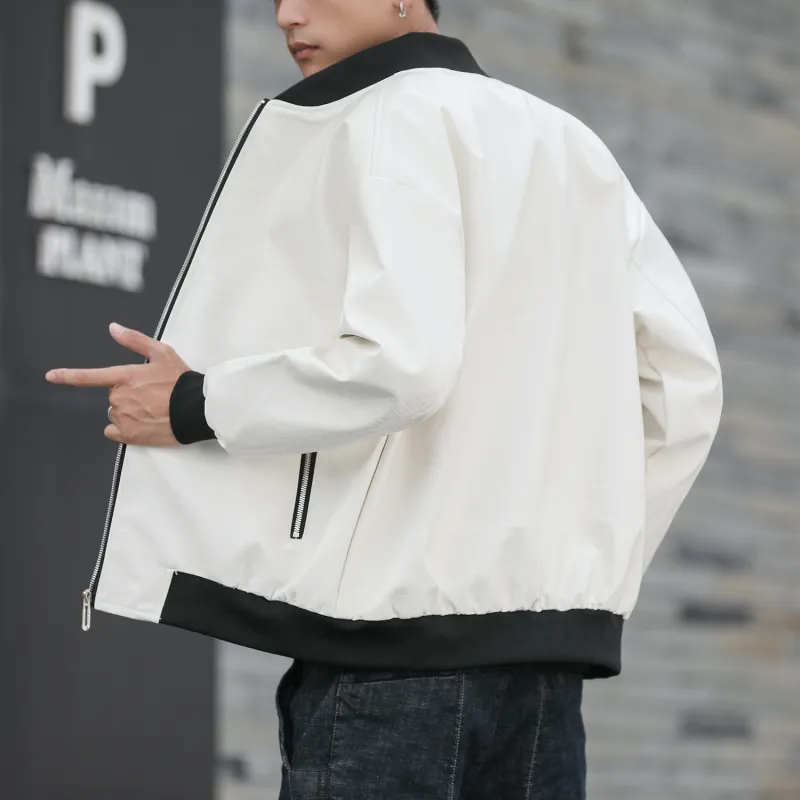 TELENT Leather Jacket Unisex White[Print]-15