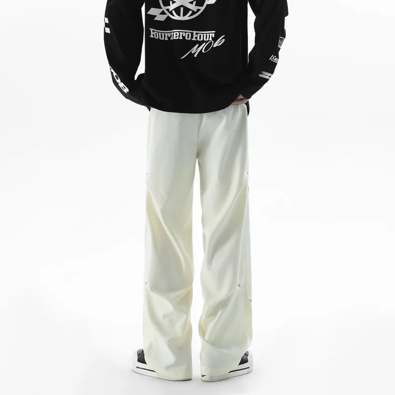 TELENT Casual Pants Unisex Rose Red-13