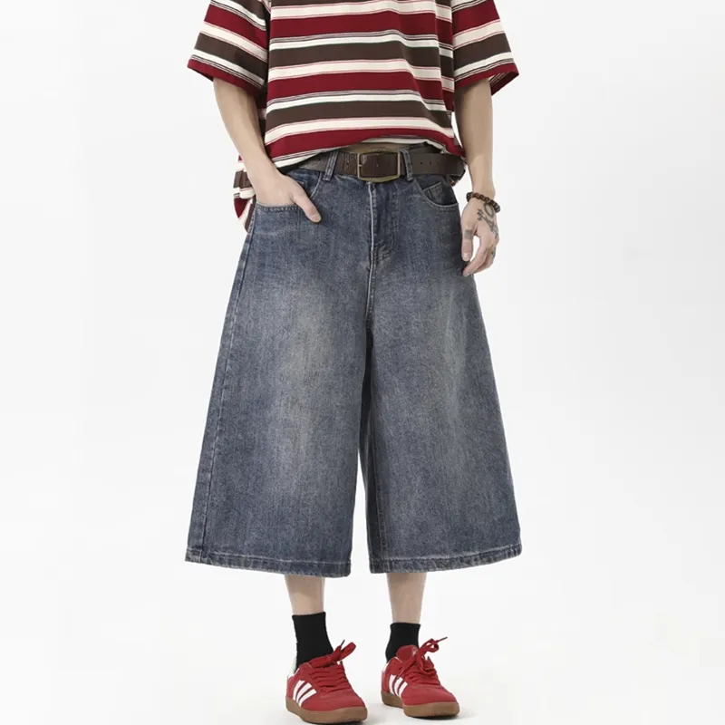 TELENT Denim Shorts Unisex Blue-4