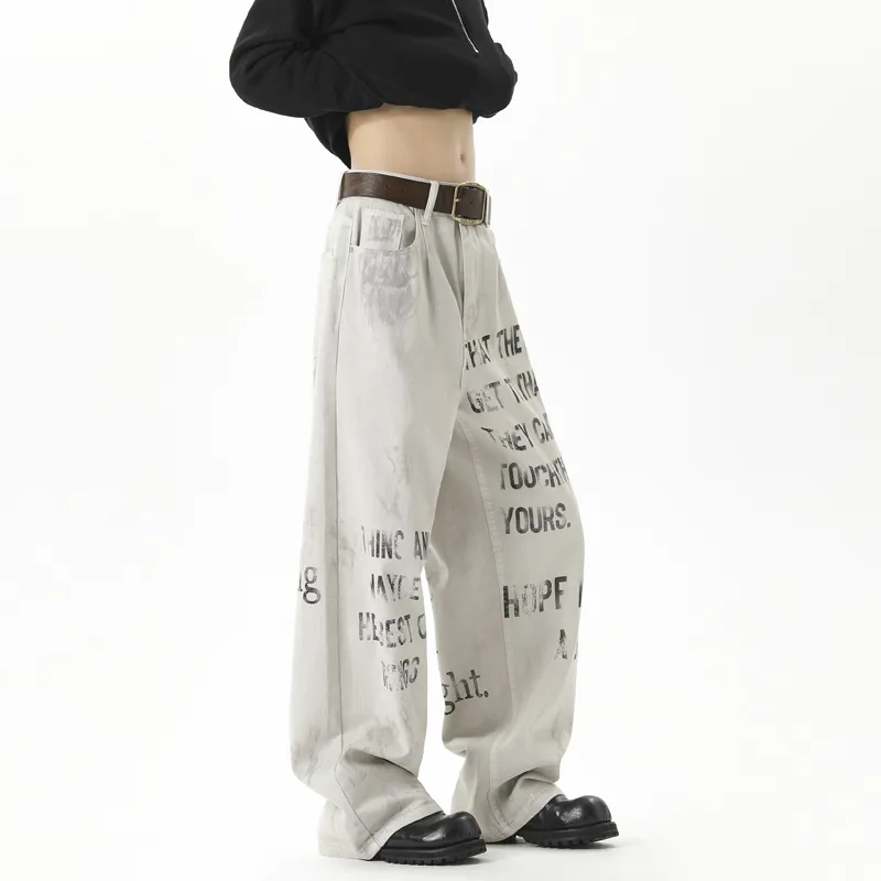 TELENT Jeans Unisex Gray Apricot-2