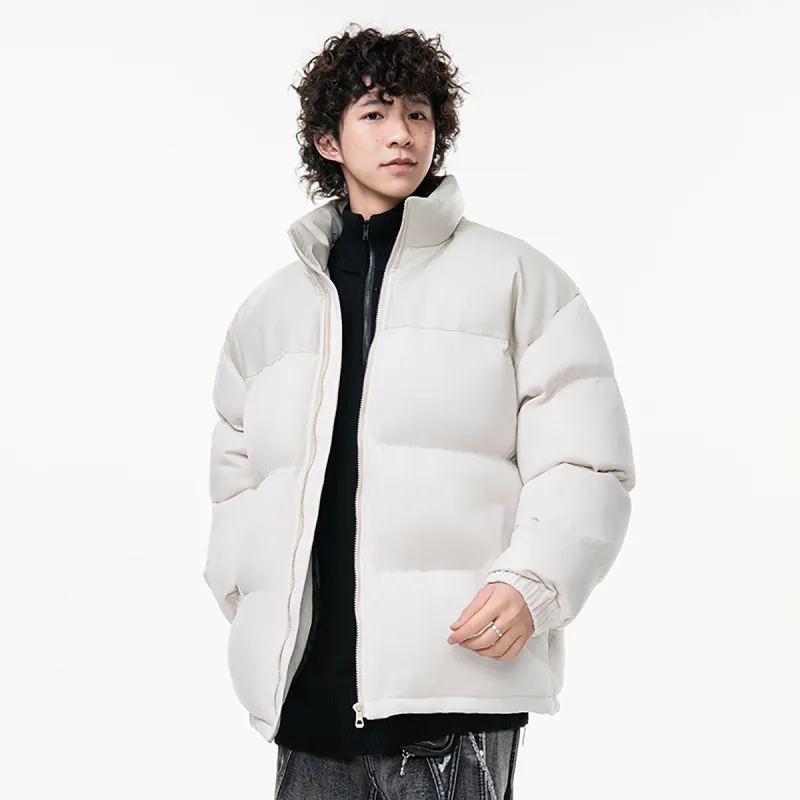 TELENT Puffer Jacket Coat Unisex White-12