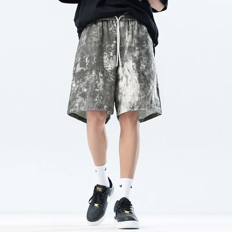 TELENT Casual Shorts Unisex Gray White-2