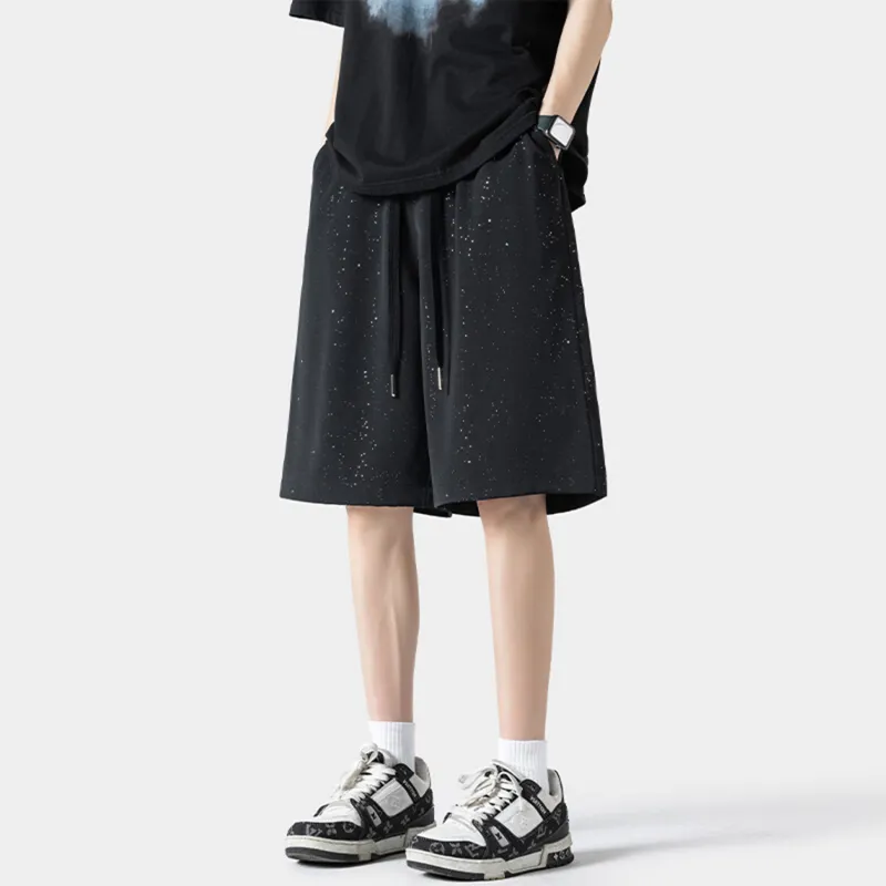 TELENT Casual Shorts Unisex Black[Ice Silk]-5