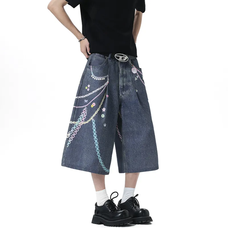 TELENT Denim Shorts Unisex Blue-2
