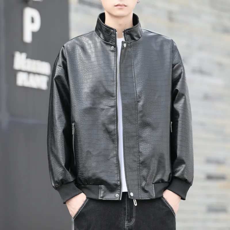 TELENT Leather Jacket Unisex Black-11