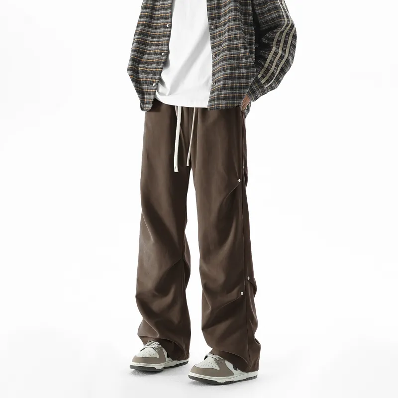 TELENT Casual Pants Unisex Rose Red-22