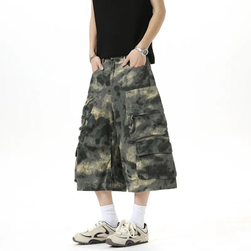 TELENT Denim Shorts Unisex Camouflage-3