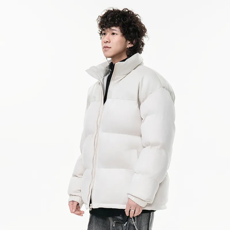 TELENT Puffer Jacket Coat Unisex White-9