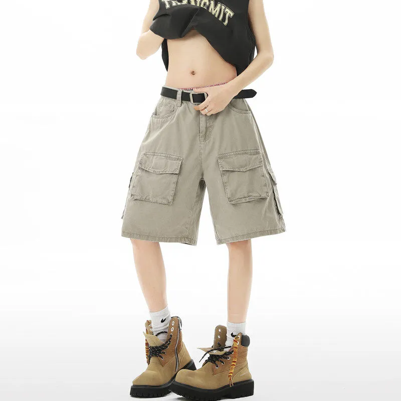 TELENT Cargo Shorts Unisex Khaki-3
