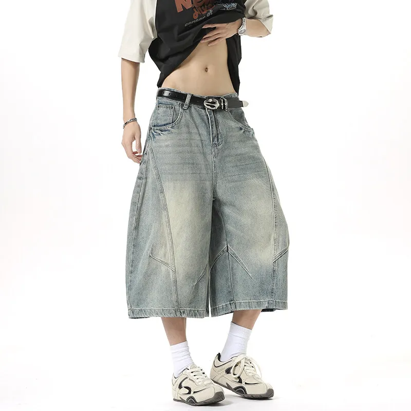TELENT Denim Shorts Unisex Light Blue-2