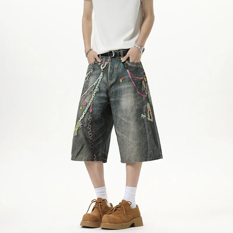 TELENT Denim Shorts Unisex Blue-3