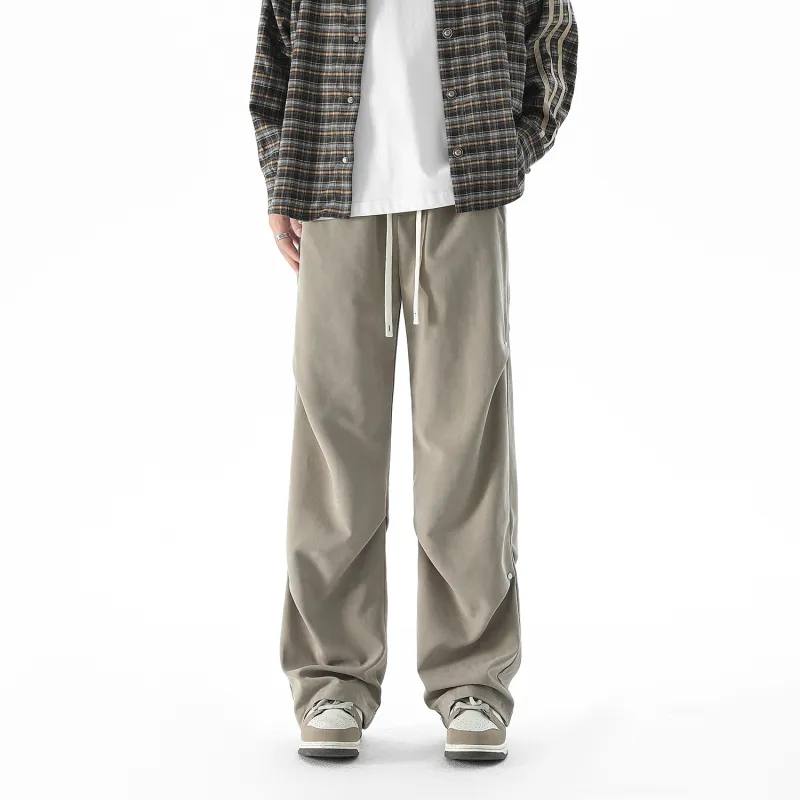 TELENT Casual Pants Unisex Rose Red-35
